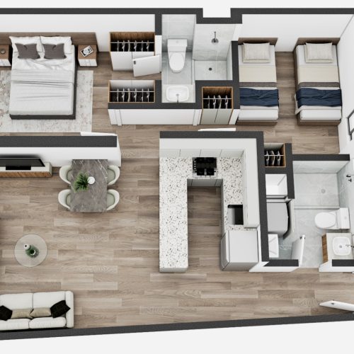 Dpto. 304 - 404 - 504